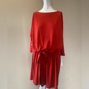 Sandra Darren Orange Belted Dress - NWT - Size 12